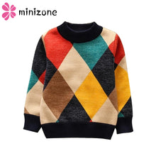 Load image into Gallery viewer, 2019 New O-Neck Boys Sweaters Baby Stripe Plaid Pullover Knit Kids Clothes Autumn Winter Tops New Children Sweaters Boy Clothing