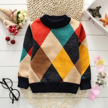 Load image into Gallery viewer, 2019 New O-Neck Boys Sweaters Baby Stripe Plaid Pullover Knit Kids Clothes Autumn Winter Tops New Children Sweaters Boy Clothing