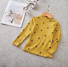 Load image into Gallery viewer, Free Shipping Children Clothing Baby Girl Autumn&amp;Spring Long Sleeve Print Casual Sweater Kids O-Neck Love Pattern Cotton T-shirt