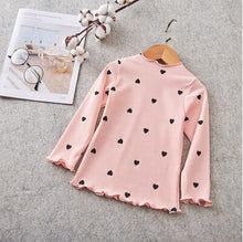 Load image into Gallery viewer, Free Shipping Children Clothing Baby Girl Autumn&amp;Spring Long Sleeve Print Casual Sweater Kids O-Neck Love Pattern Cotton T-shirt