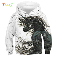 Load image into Gallery viewer, Unicorn Hoodie Kids Long Sleeve Hooded Sweatshirts 2019 Fall Horse Printed Girls Boys Sweatshirt Casual Sport Pullover Tops