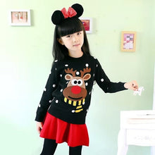 Load image into Gallery viewer, 2019 Autumn Winter Cotton Sweater Top Girls Kids pullover knitted christmas Sweaters wear Children Clothing 6 8 10 12 14 years