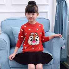 Load image into Gallery viewer, 2019 Autumn Winter Cotton Sweater Top Girls Kids pullover knitted christmas Sweaters wear Children Clothing 6 8 10 12 14 years