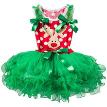 Load image into Gallery viewer, New Year Baby Girl Christmas Dress Girl's Merry Christmas Dress Children Kids Cotton Dot Dress Girls Tutu Santa Clus Costume