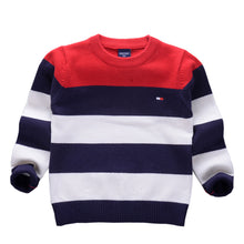 Load image into Gallery viewer, striped cotton boys sweaters winter autumn kids knitted wear pullover children's clothing
