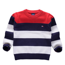 Load image into Gallery viewer, striped cotton boys sweaters winter autumn kids knitted wear pullover children's clothing