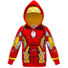 Load image into Gallery viewer, Baby Boys Superheroes Cartoon Hoodie Iron Man Captain America Thor Hulk Bat Man Superman Sweatshirt Kids Toy Story Cars Clothes