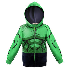 Load image into Gallery viewer, Baby Boys Superheroes Cartoon Hoodie Iron Man Captain America Thor Hulk Bat Man Superman Sweatshirt Kids Toy Story Cars Clothes