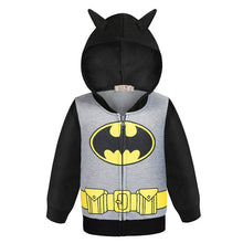 Load image into Gallery viewer, Baby Boys Superheroes Cartoon Hoodie Iron Man Captain America Thor Hulk Bat Man Superman Sweatshirt Kids Toy Story Cars Clothes