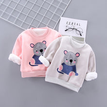 Load image into Gallery viewer, DIIMUU Baby Girls Warm Hoodies Clothes Boys Winter Pullovers Sweatershirt Kids Thick Sweaters Children Casual Tops 1 2 3 4Years