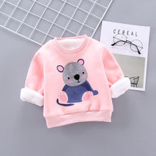 Load image into Gallery viewer, DIIMUU Baby Girls Warm Hoodies Clothes Boys Winter Pullovers Sweatershirt Kids Thick Sweaters Children Casual Tops 1 2 3 4Years