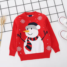 Load image into Gallery viewer, 2019 Christmas Sweater Kids New Cotton Boy Round-neck Knitted Long Sleeve Pullovers Cute Cartoon Christmas Sweater for Girls