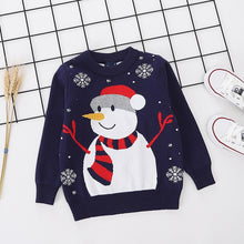 Load image into Gallery viewer, 2019 Christmas Sweater Kids New Cotton Boy Round-neck Knitted Long Sleeve Pullovers Cute Cartoon Christmas Sweater for Girls