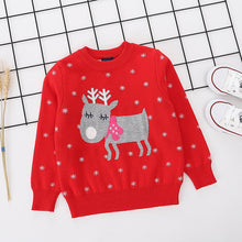 Load image into Gallery viewer, 2019 Christmas Sweater Kids New Cotton Boy Round-neck Knitted Long Sleeve Pullovers Cute Cartoon Christmas Sweater for Girls