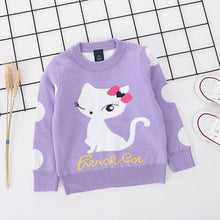 Load image into Gallery viewer, 2019 Christmas Sweater Kids New Cotton Boy Round-neck Knitted Long Sleeve Pullovers Cute Cartoon Christmas Sweater for Girls