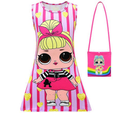 Load image into Gallery viewer, Girl Lol Dress 2019 Kids Sleeveless Cartoon Dress Summer Girls Flower Dresses Children Clothes Baby Princess Dress Elegant