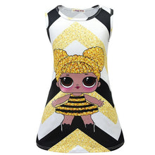 Load image into Gallery viewer, Girl Lol Dress 2019 Kids Sleeveless Cartoon Dress Summer Girls Flower Dresses Children Clothes Baby Princess Dress Elegant