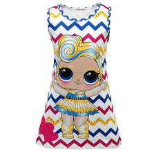 Load image into Gallery viewer, Girl Lol Dress 2019 Kids Sleeveless Cartoon Dress Summer Girls Flower Dresses Children Clothes Baby Princess Dress Elegant