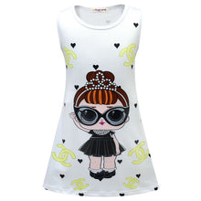 Load image into Gallery viewer, Girl Lol Dress 2019 Kids Sleeveless Cartoon Dress Summer Girls Flower Dresses Children Clothes Baby Princess Dress Elegant