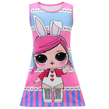 Load image into Gallery viewer, Girl Lol Dress 2019 Kids Sleeveless Cartoon Dress Summer Girls Flower Dresses Children Clothes Baby Princess Dress Elegant