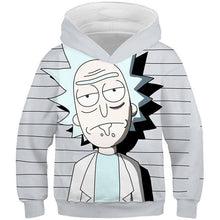 Load image into Gallery viewer, 2019 Kids Fashion Brand 3D Anime Hoodies Boy Girl Cute Rick And Morty Print Hoody casual hooded sweatshirts Children Pullovers