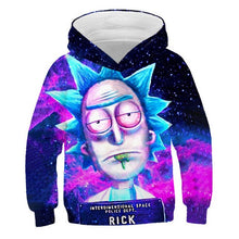 Load image into Gallery viewer, 2019 Kids Fashion Brand 3D Anime Hoodies Boy Girl Cute Rick And Morty Print Hoody casual hooded sweatshirts Children Pullovers