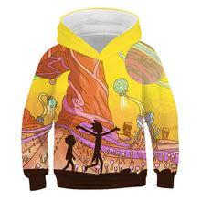 Load image into Gallery viewer, 2019 Kids Fashion Brand 3D Anime Hoodies Boy Girl Cute Rick And Morty Print Hoody casual hooded sweatshirts Children Pullovers