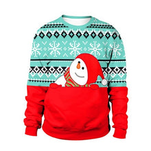 Load image into Gallery viewer, Ugly Christmas Sweater snowman For gift Santa reindeer Pullover Womens Mens 3D Jerseys and Sweaters Tops Autumn Winter Clothing