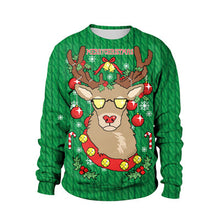 Load image into Gallery viewer, Ugly Christmas Sweater snowman For gift Santa reindeer Pullover Womens Mens 3D Jerseys and Sweaters Tops Autumn Winter Clothing