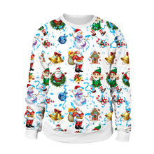 Load image into Gallery viewer, Ugly Christmas Sweater snowman For gift Santa reindeer Pullover Womens Mens 3D Jerseys and Sweaters Tops Autumn Winter Clothing