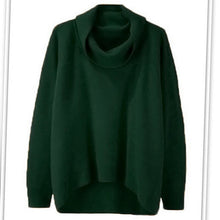 Load image into Gallery viewer, WOMEN'S Autumn And Winter Sweater Turtleneck Fashion High Collar Irregular Top Over Size Loose-fit Knitted Over-the-knee Sweater