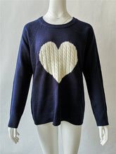 Load image into Gallery viewer, Madam clothing OWLPRINCESS Fashionable Knitted Sweater Long Sleeve Heart Pattern Women's Sweaters Warm And Comfortable Pullover