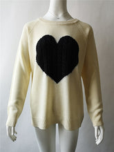 Load image into Gallery viewer, Madam clothing OWLPRINCESS Fashionable Knitted Sweater Long Sleeve Heart Pattern Women's Sweaters Warm And Comfortable Pullover