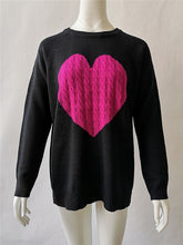 Load image into Gallery viewer, Madam clothing OWLPRINCESS Fashionable Knitted Sweater Long Sleeve Heart Pattern Women's Sweaters Warm And Comfortable Pullover