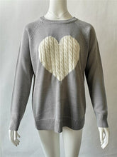 Load image into Gallery viewer, Madam clothing OWLPRINCESS Fashionable Knitted Sweater Long Sleeve Heart Pattern Women's Sweaters Warm And Comfortable Pullover