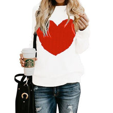Load image into Gallery viewer, Madam clothing OWLPRINCESS Fashionable Knitted Sweater Long Sleeve Heart Pattern Women's Sweaters Warm And Comfortable Pullover