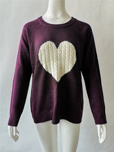 Load image into Gallery viewer, Madam clothing OWLPRINCESS Fashionable Knitted Sweater Long Sleeve Heart Pattern Women's Sweaters Warm And Comfortable Pullover