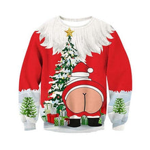 Load image into Gallery viewer, Men's sweater pull homme Ugly Christmas Sweater Santa Claus 3d Loose Hoodie Men Women christmas sweater men pull noel homme