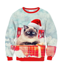 Load image into Gallery viewer, Men's sweater pull homme Ugly Christmas Sweater Santa Claus 3d Loose Hoodie Men Women christmas sweater men pull noel homme