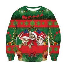 Load image into Gallery viewer, Men's sweater pull homme Ugly Christmas Sweater Santa Claus 3d Loose Hoodie Men Women christmas sweater men pull noel homme