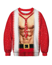 Load image into Gallery viewer, Men's sweater pull homme Ugly Christmas Sweater Santa Claus 3d Loose Hoodie Men Women christmas sweater men pull noel homme