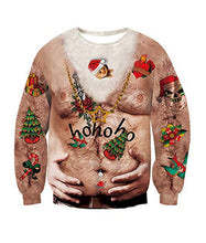 Load image into Gallery viewer, Men's sweater pull homme Ugly Christmas Sweater Santa Claus 3d Loose Hoodie Men Women christmas sweater men pull noel homme