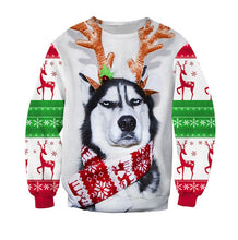 Load image into Gallery viewer, Men's sweater pull homme Ugly Christmas Sweater Santa Claus 3d Loose Hoodie Men Women christmas sweater men pull noel homme