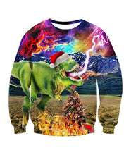 Load image into Gallery viewer, Men's sweater pull homme Ugly Christmas Sweater Santa Claus 3d Loose Hoodie Men Women christmas sweater men pull noel homme