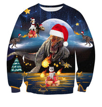 Load image into Gallery viewer, Men's sweater pull homme Ugly Christmas Sweater Santa Claus 3d Loose Hoodie Men Women christmas sweater men pull noel homme