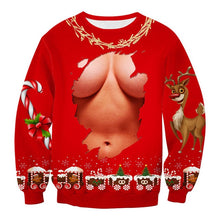 Load image into Gallery viewer, Men's sweater pull homme Ugly Christmas Sweater Santa Claus 3d Loose Hoodie Men Women christmas sweater men pull noel homme