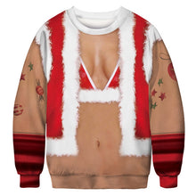 Load image into Gallery viewer, Men's sweater pull homme Ugly Christmas Sweater Santa Claus 3d Loose Hoodie Men Women christmas sweater men pull noel homme