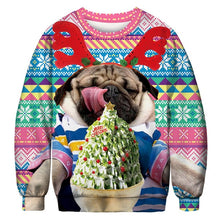 Load image into Gallery viewer, Ugly Christmas Sweater Men Women Holiday Party Hoodie Sweatshirt 2019 Autumn Crewneck Long Sleeve 3D Print Sweaters Jumpers Tops