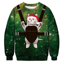 Load image into Gallery viewer, Ugly Christmas Sweater Men Women Holiday Party Hoodie Sweatshirt 2019 Autumn Crewneck Long Sleeve 3D Print Sweaters Jumpers Tops