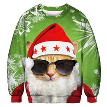 Load image into Gallery viewer, Ugly Christmas Sweater Men Women Holiday Party Hoodie Sweatshirt 2019 Autumn Crewneck Long Sleeve 3D Print Sweaters Jumpers Tops